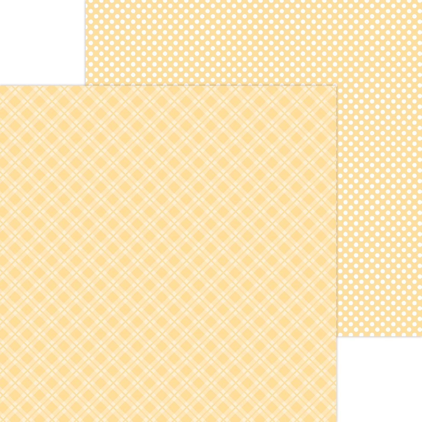 Doodlebug Petite Prints Plaid/Polka Dot Cardstock 12"X12"- Select Style