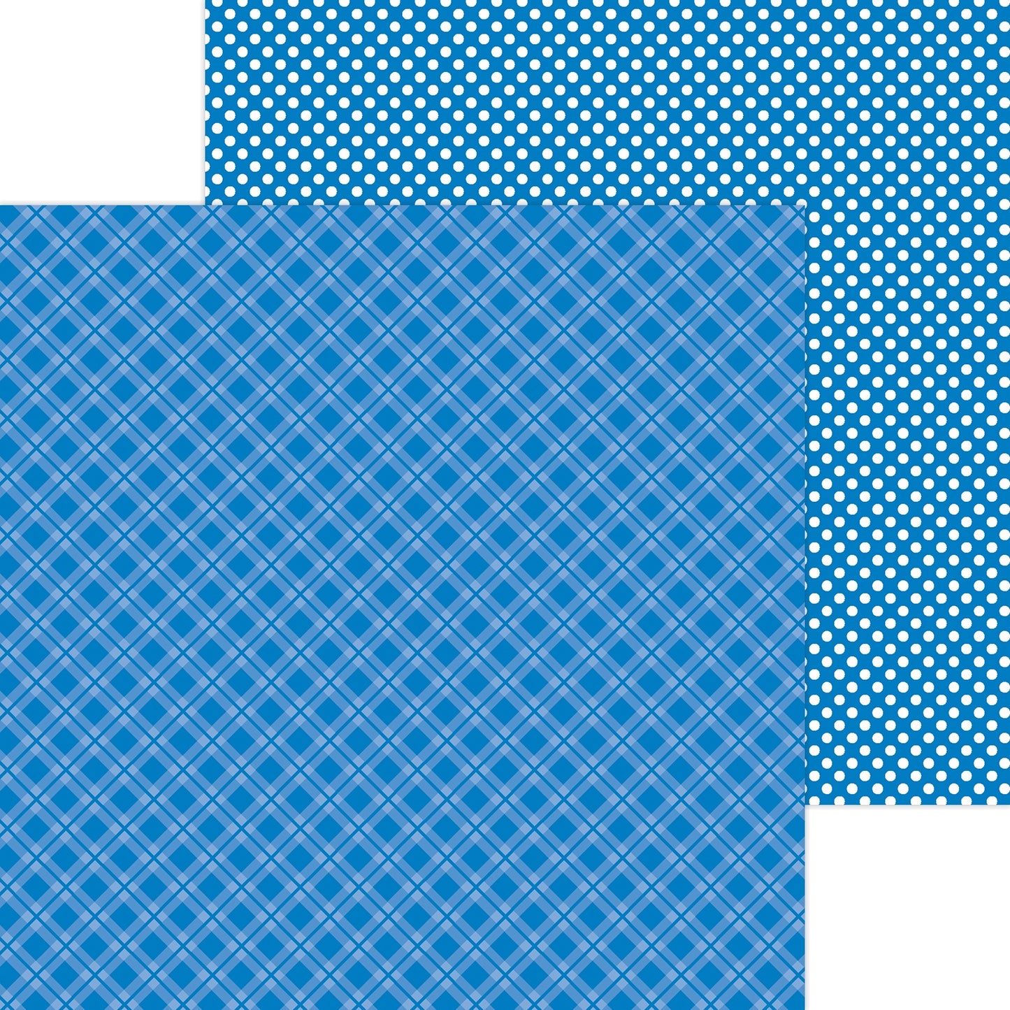 Doodlebug Petite Prints Plaid/Polka Dot Cardstock 12"X12"- Select Style