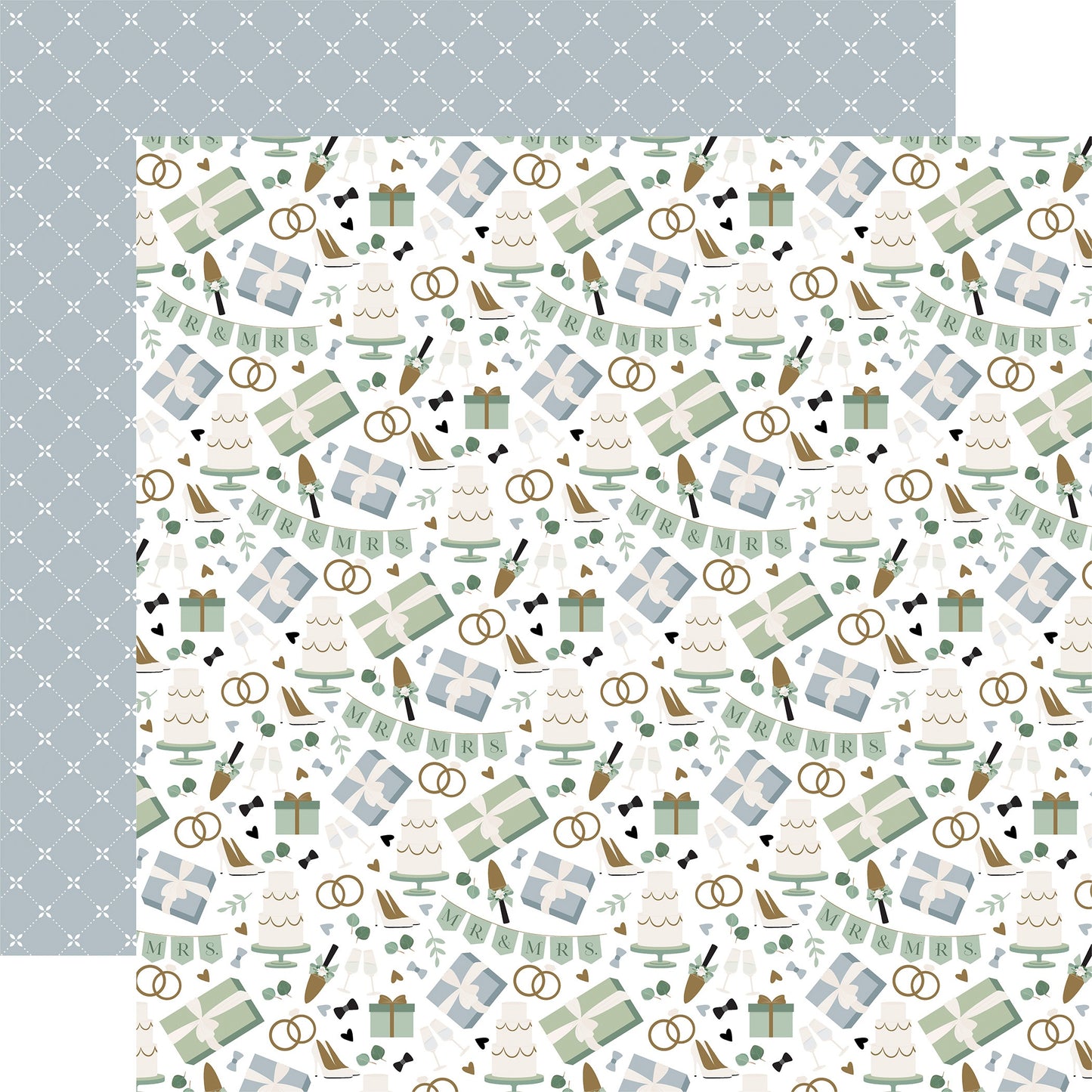 Wedding Bells Double-Sided Cardstock 12"X12"-Select Style