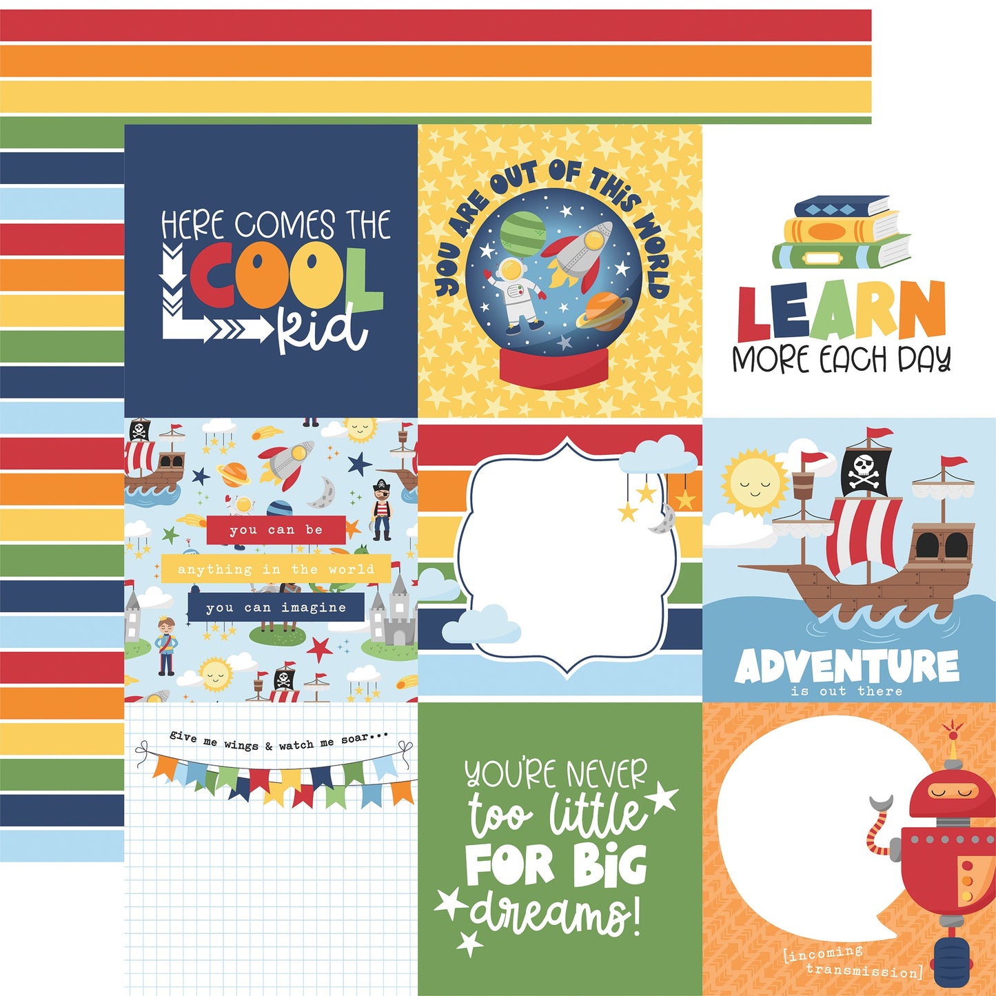 My Little Boy Double-Sided Cardstock 12"X12"-Select Style