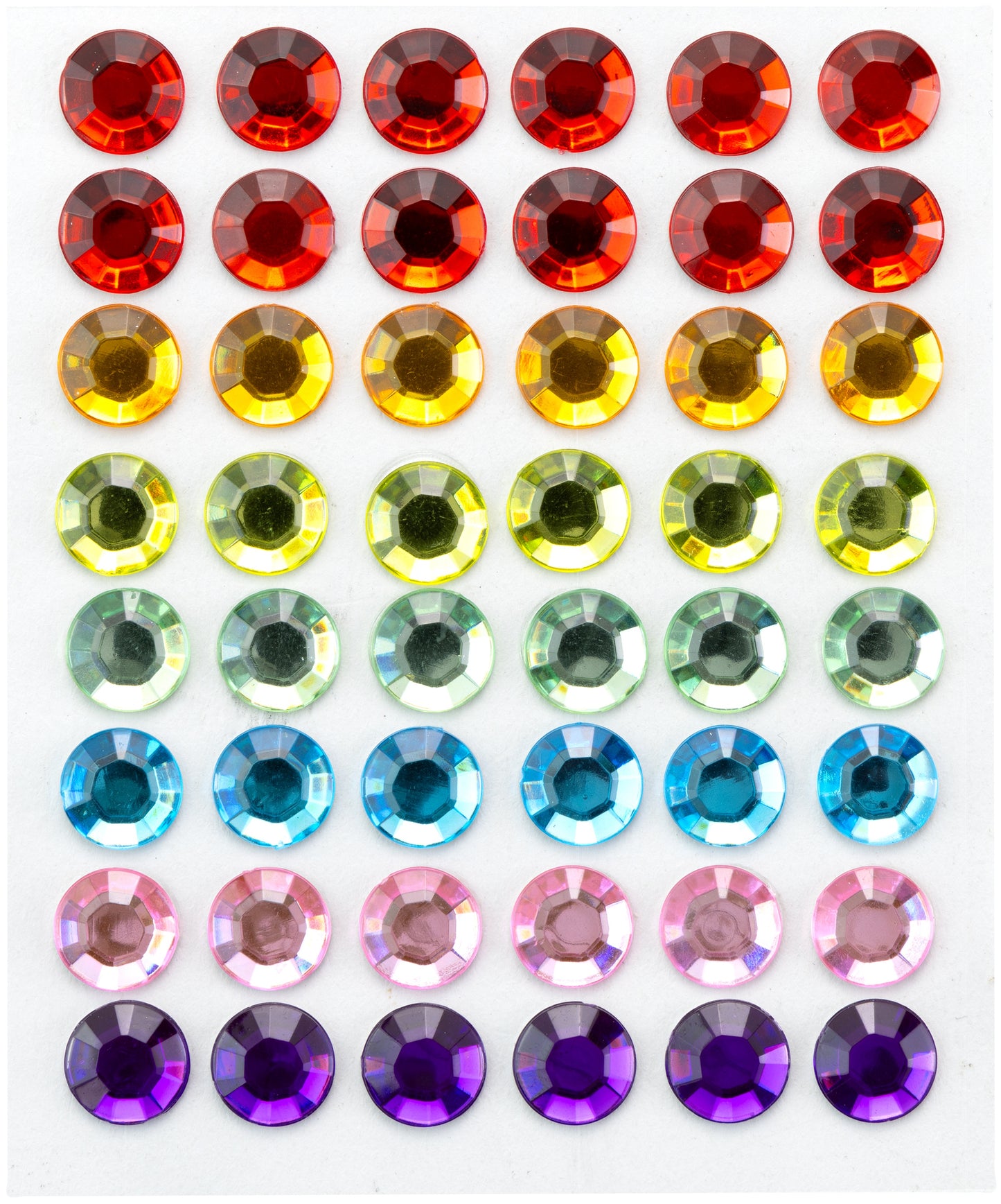 CousinDIY Acrylic Adhesive Gems 10mm-Rainbow
