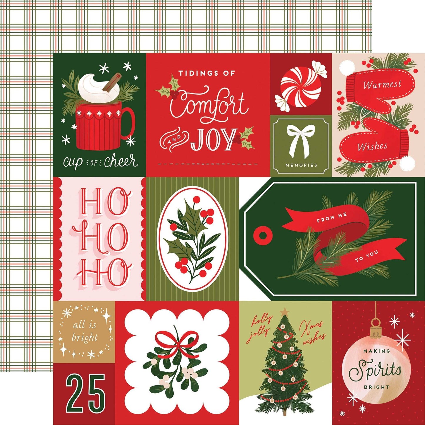 Christmas Joy Double-Sided Cardstock 12"X12"-