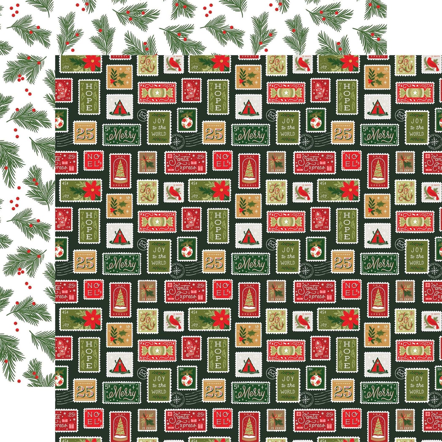 Christmas Joy Double-Sided Cardstock 12"X12"-