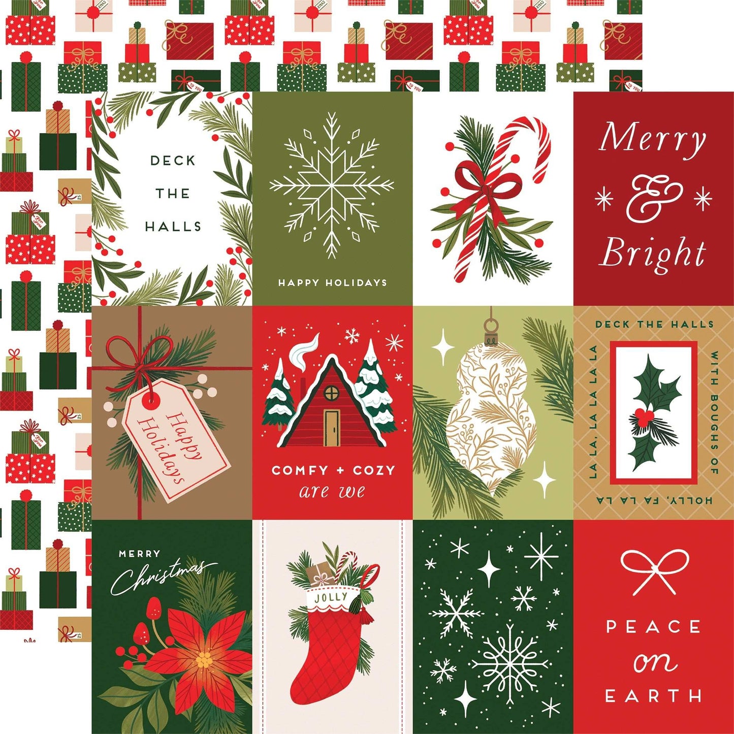 Christmas Joy Double-Sided Cardstock 12"X12"-