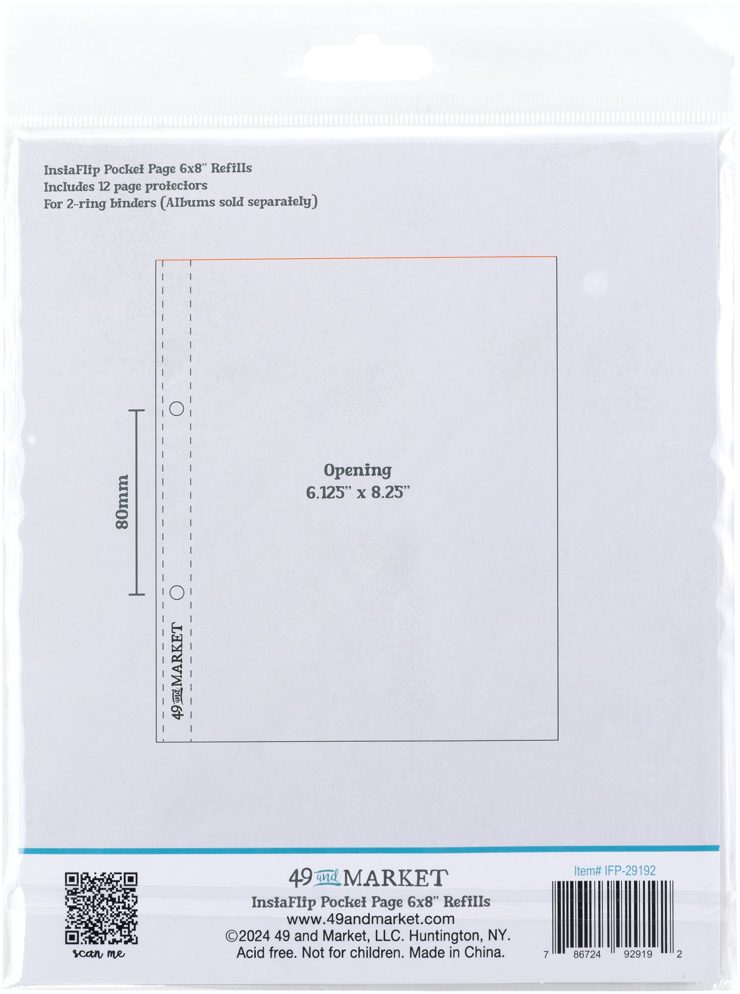 49 And Market InstaFlip Pocket Page-6"X8" Refills