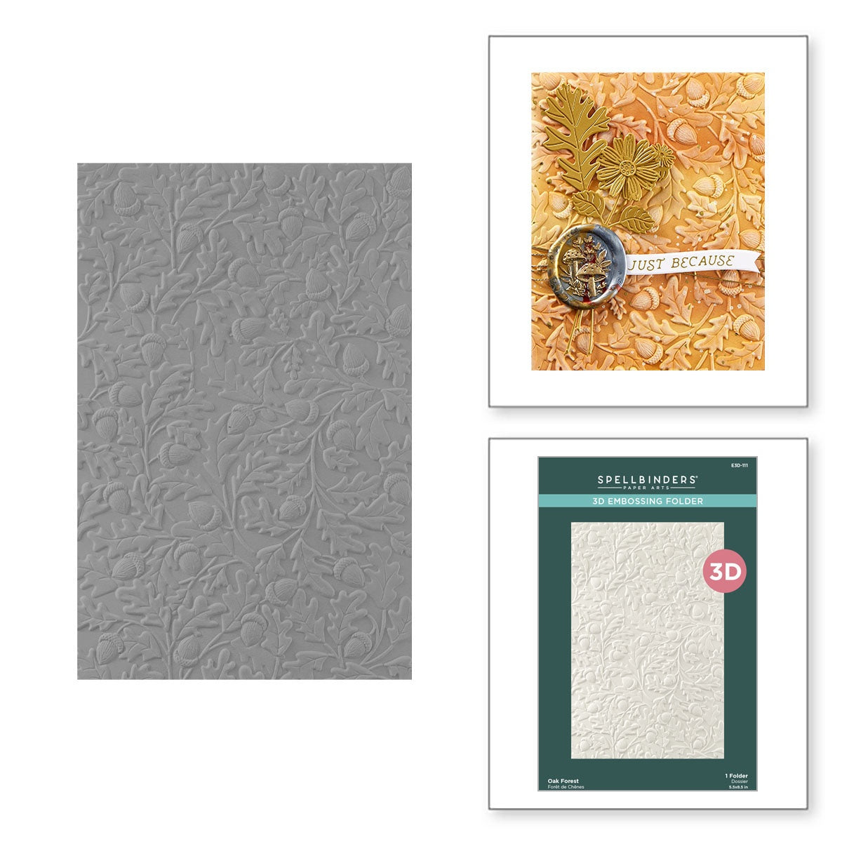 Spellbinders 3D Embossing Folder -Oak Forest