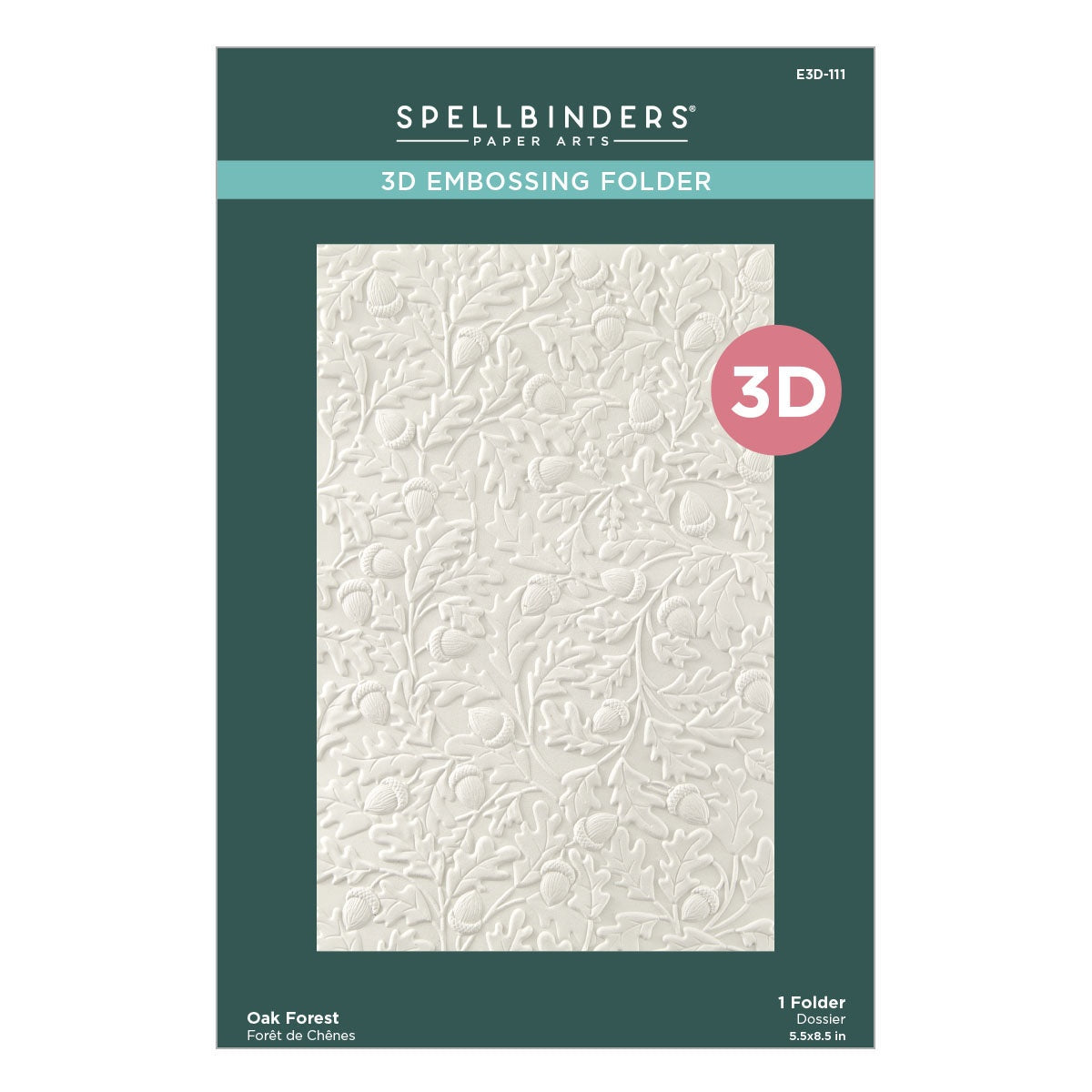 Spellbinders 3D Embossing Folder -Oak Forest