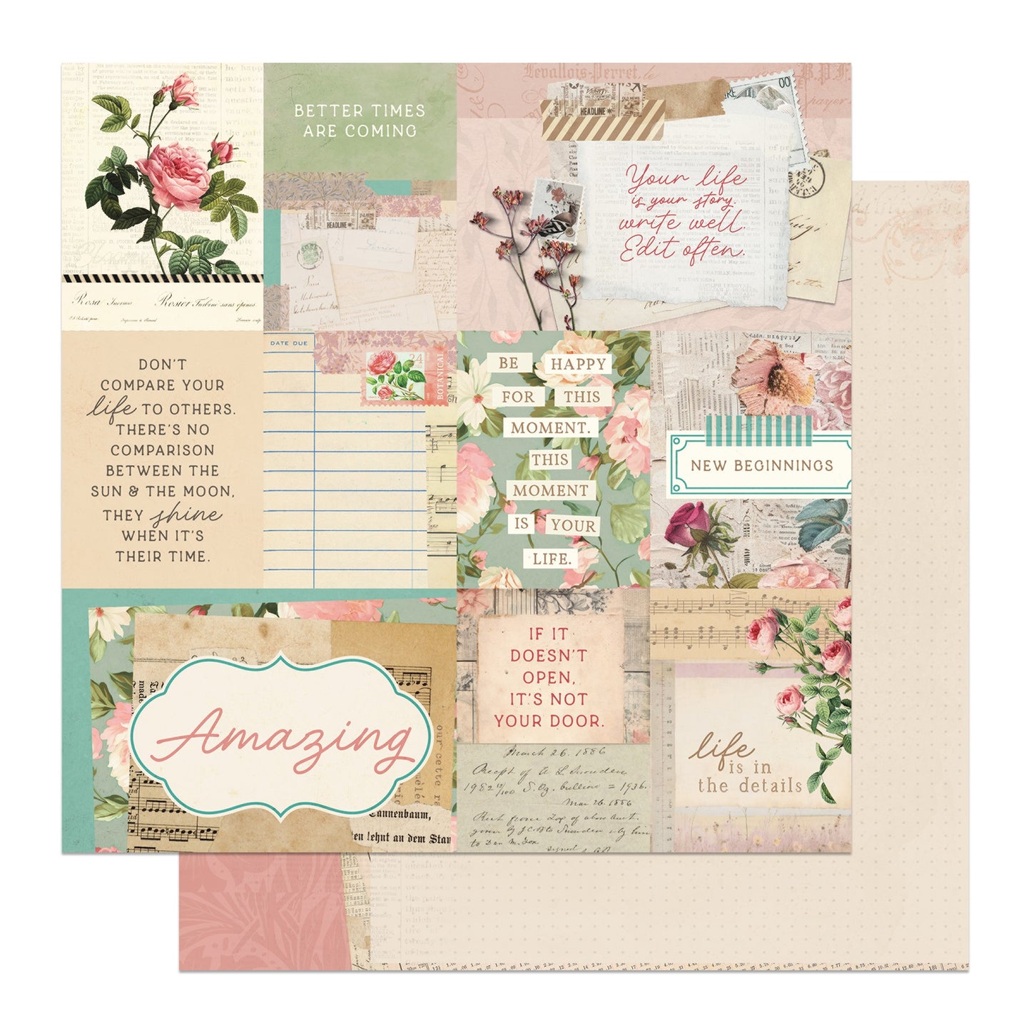 Beautiful Junque Double-Sided Cardstock 12"X12"- Select Style