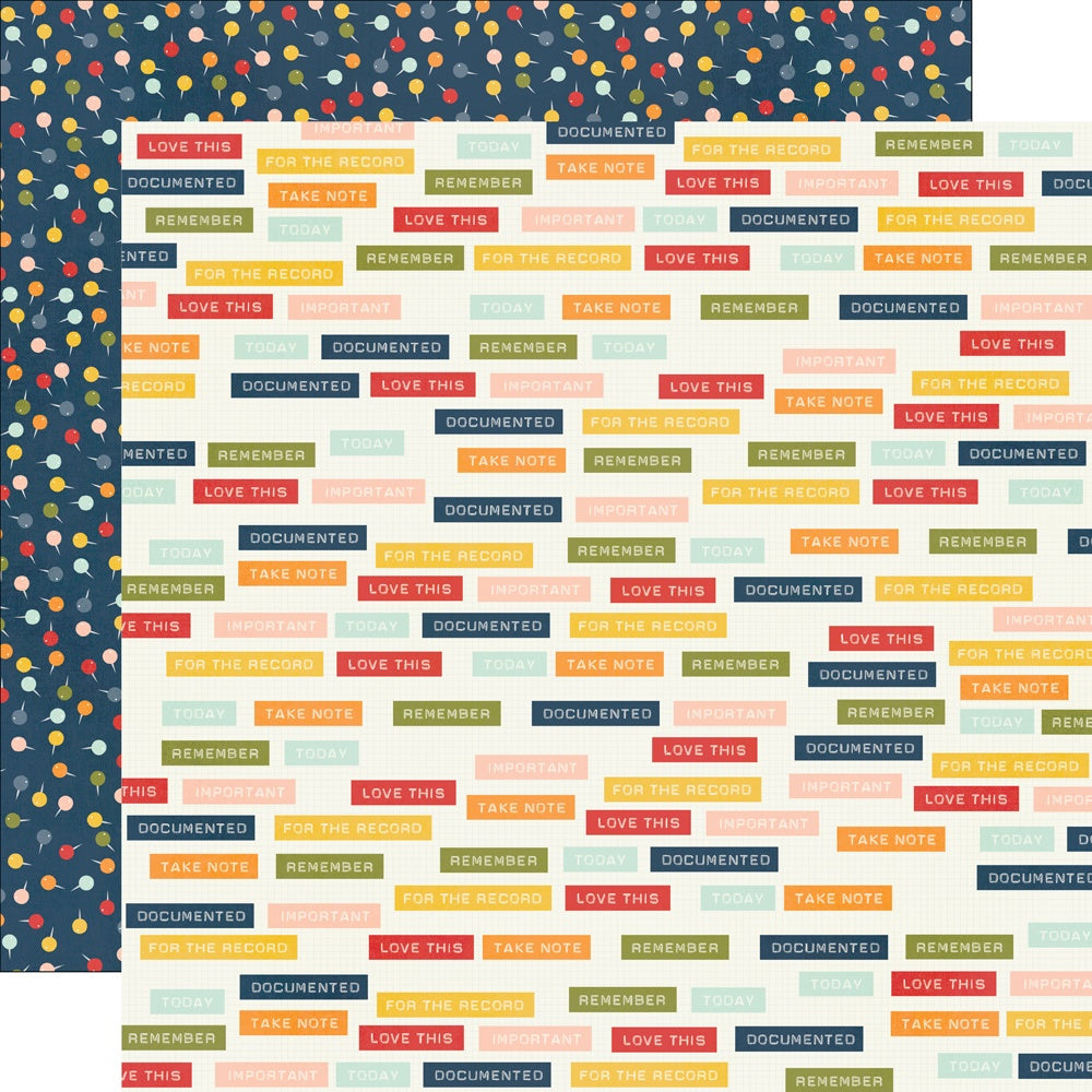For the Record Double-Sided Cardstock 12"X12"-
