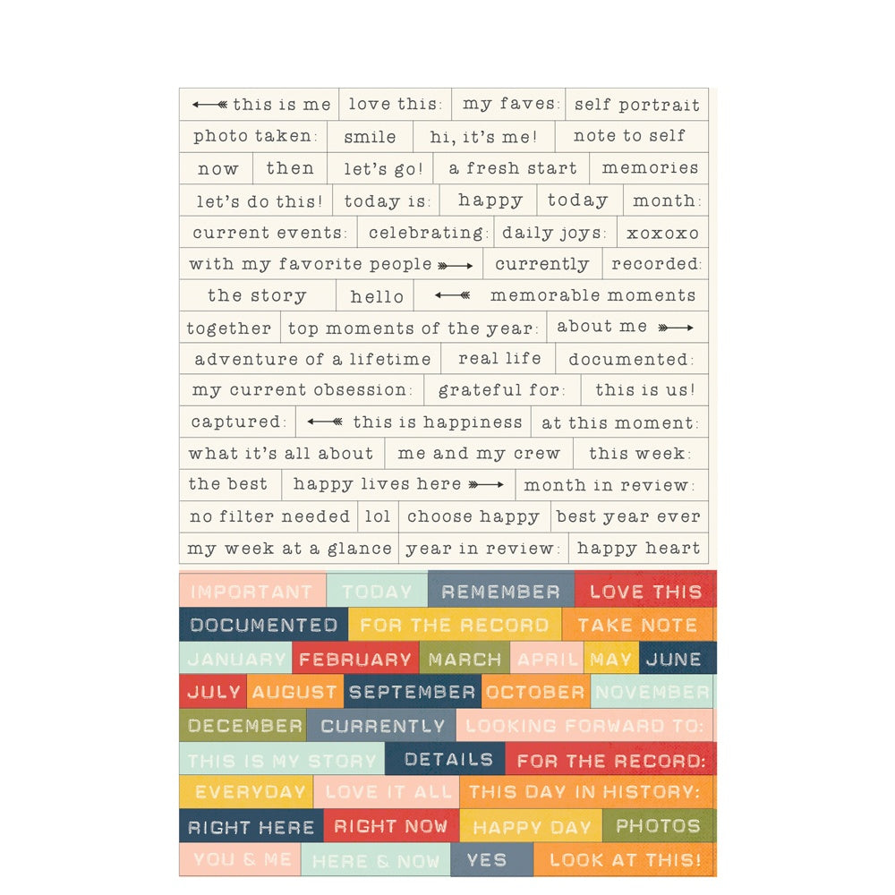 Simple Stories Sticker Book 8/Sheets-For The Record