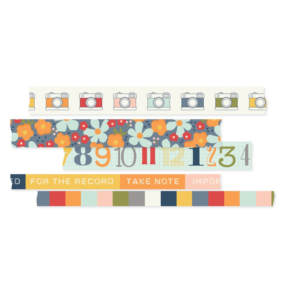 For The Record Washi Tape-5/Pkg