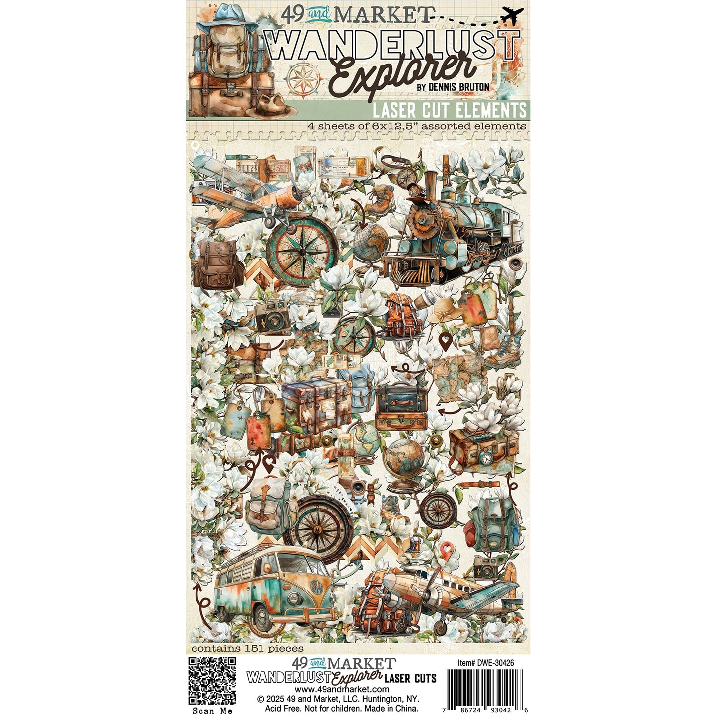 49 And Market Laser Cut Outs-Elements, Wanderlust Explorer