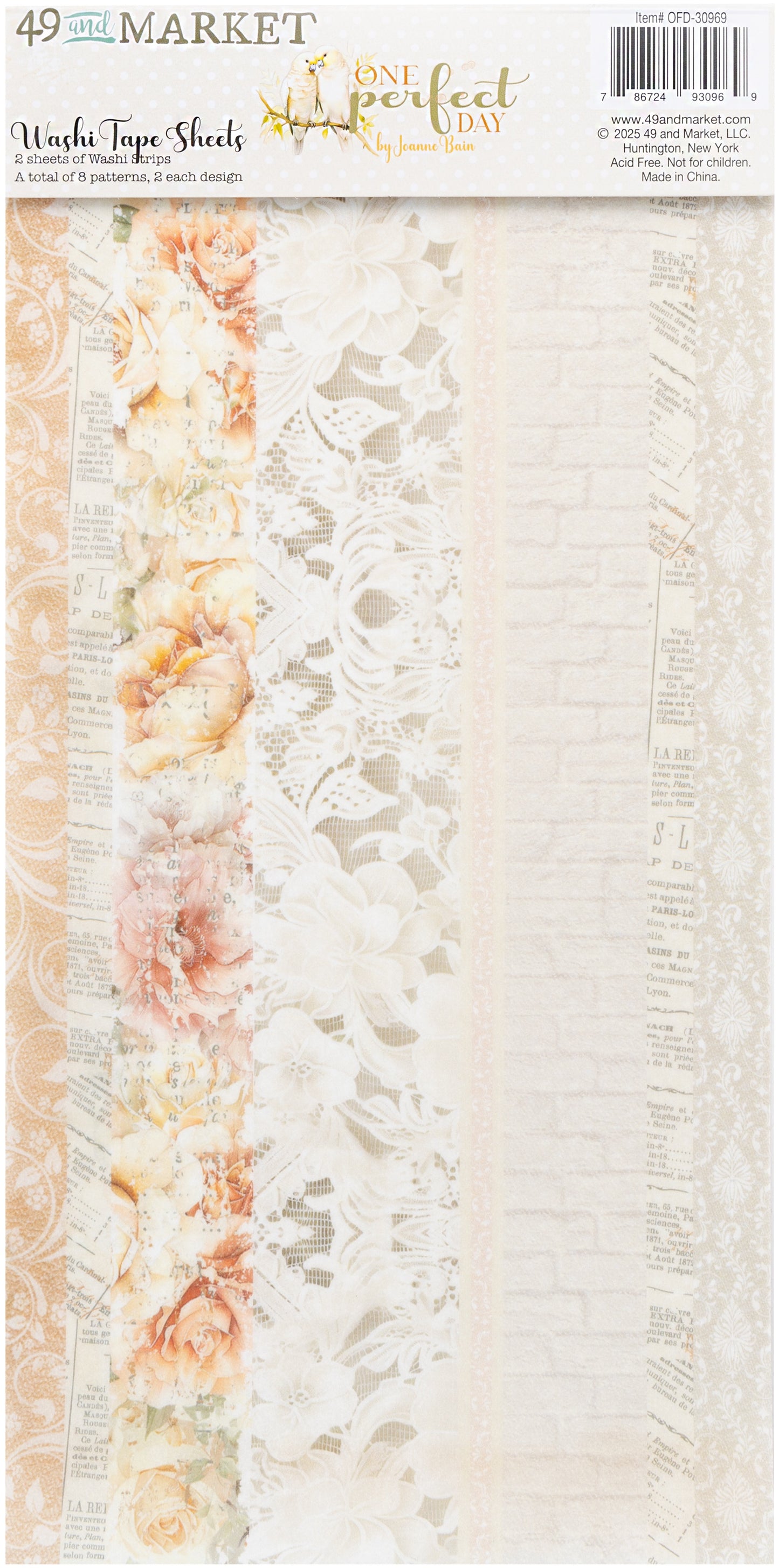 49 And Market Washi Tape Sheets-One Perfect Day