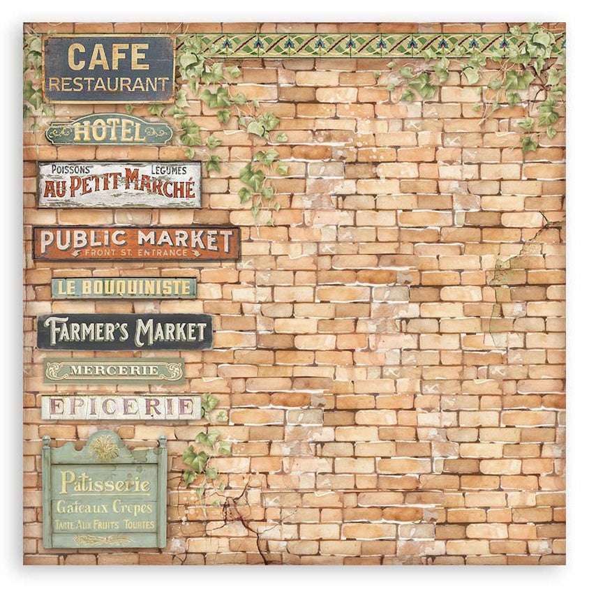 Stamperia Single-Sided Paper Pad 12"X12" 22/Pkg-Art Of Travelling