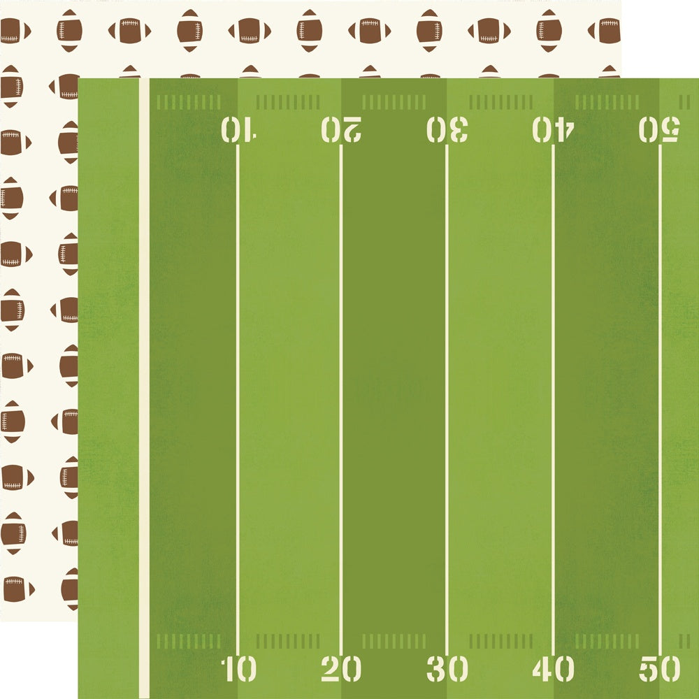Simple Stories Football Double-Sided Cardstock 12"X12"- Select Style