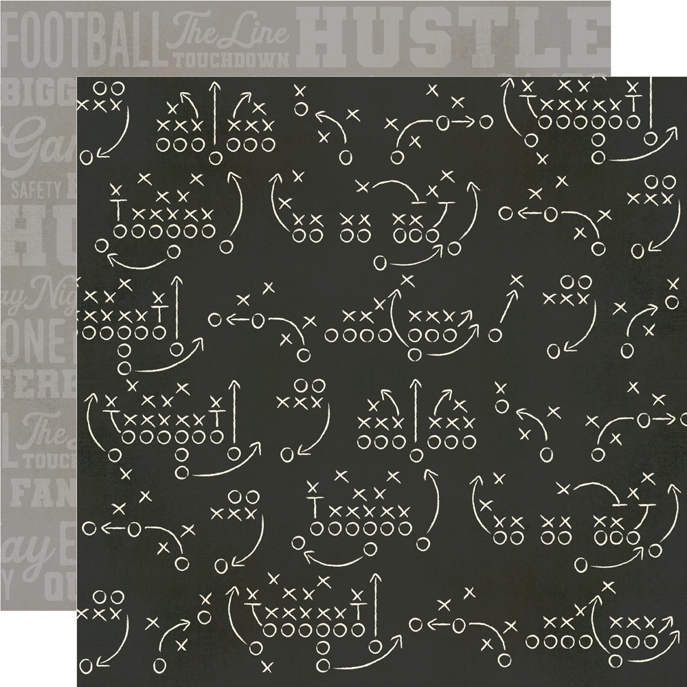 Simple Stories Football Double-Sided Cardstock 12"X12"- Select Style