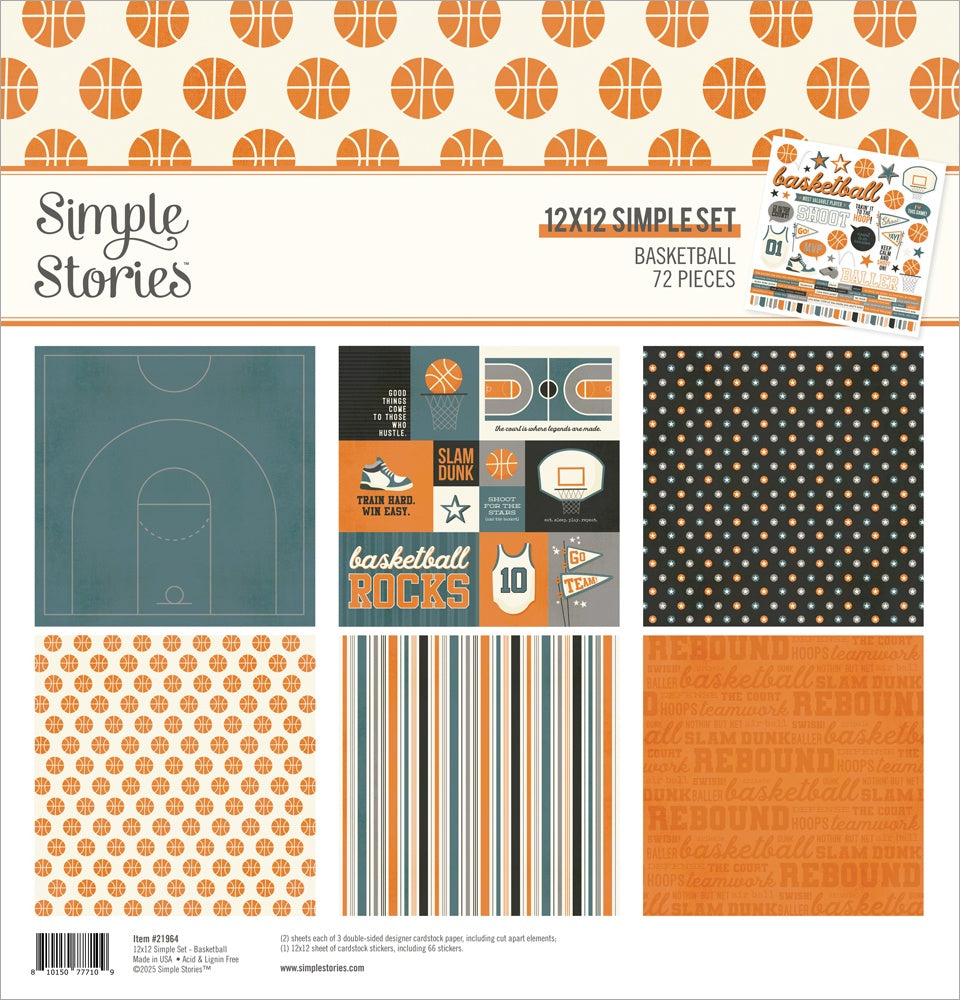 Simple Stories Collection Kit 12"X12"-Basketball