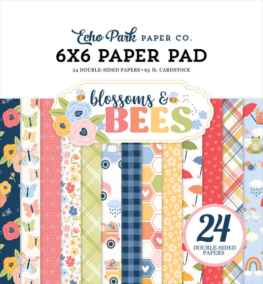 Echo Park Double-Sided Paper Pad 6"X6" -Blossoms And Bees
