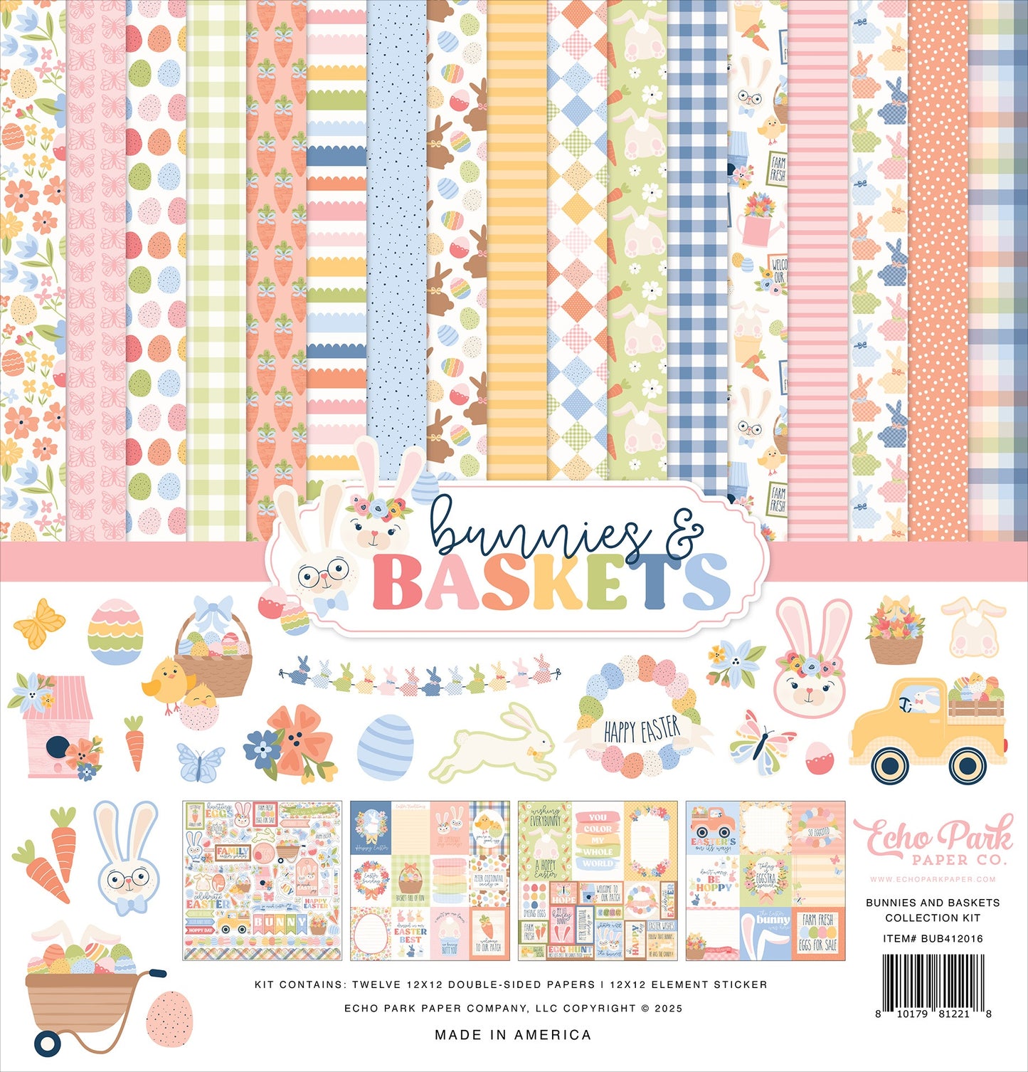 Echo Park Collection Kit 12"X12"-Bunnies And Baskets