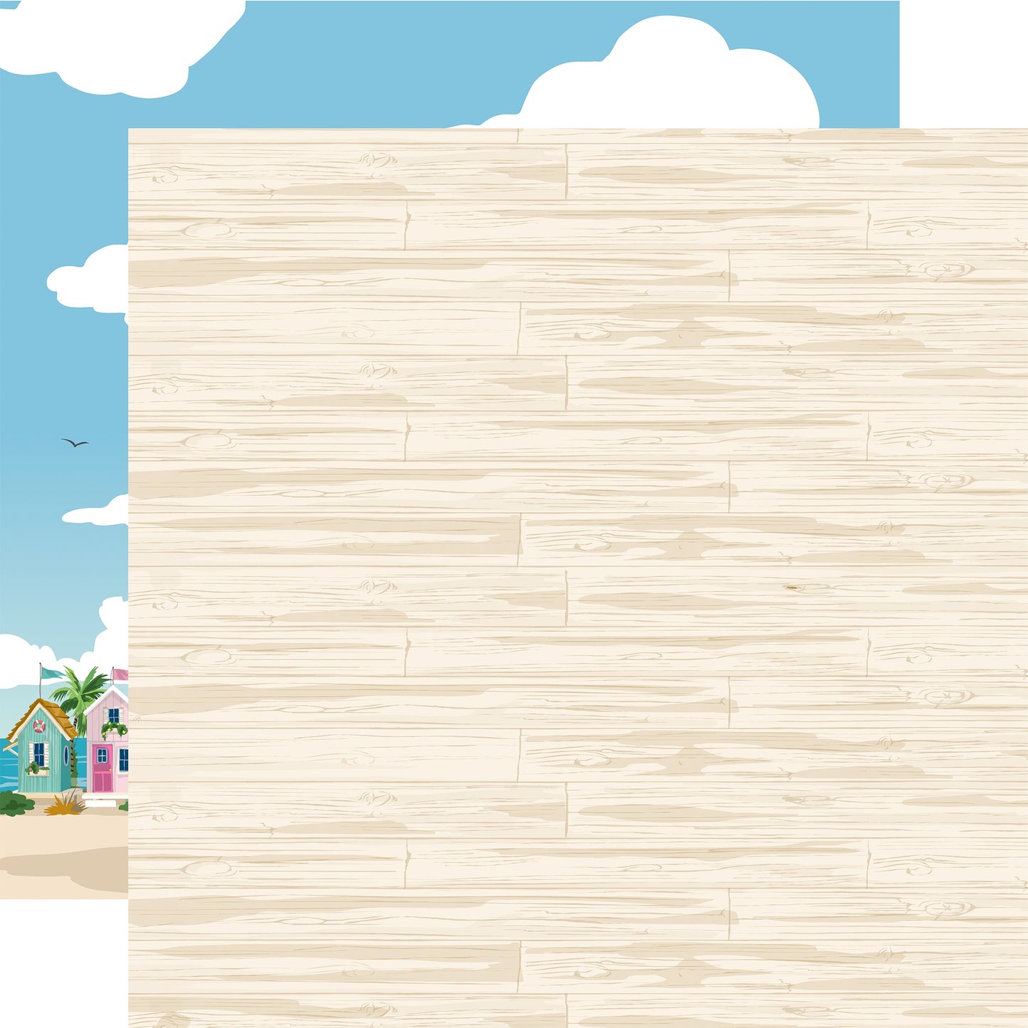 Beach Town Double-Sided Cardstock 12"X12"- Select Style