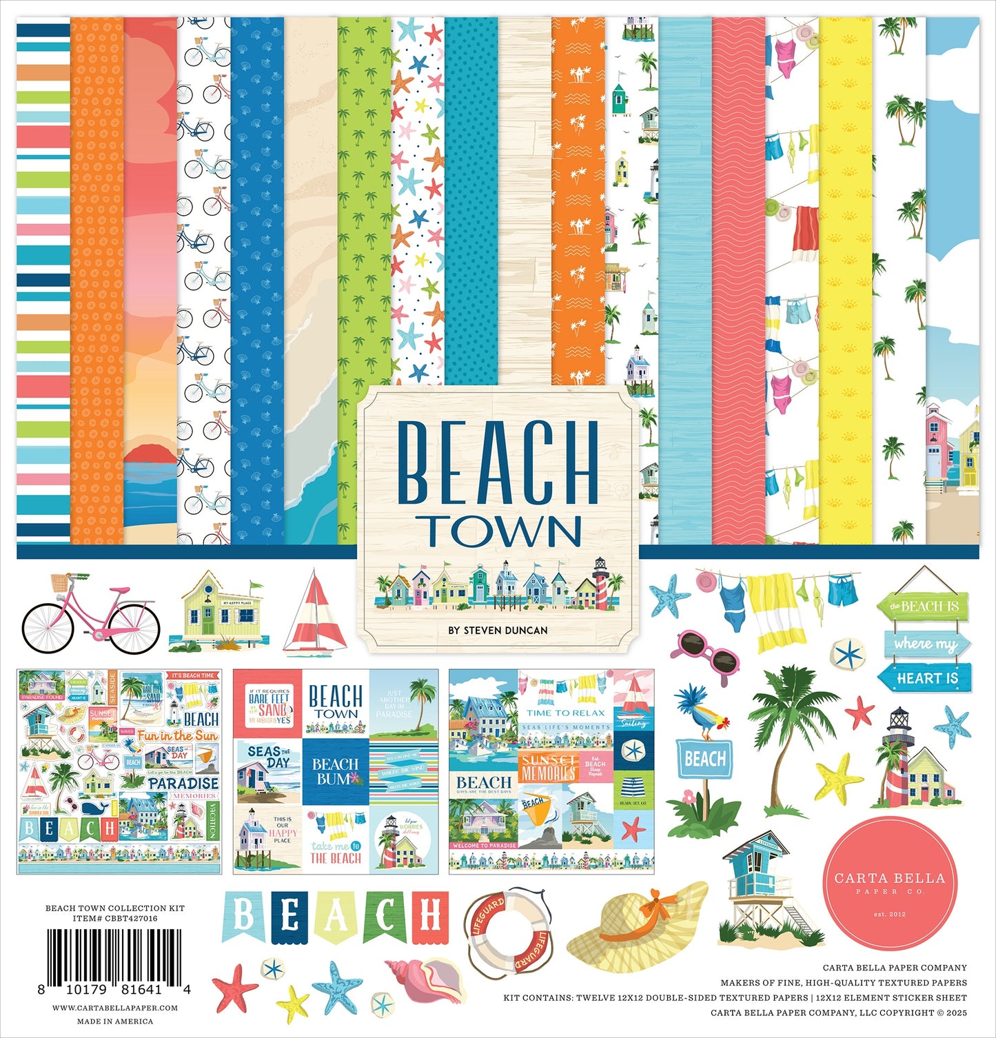 Carta Bella Collection Kit 12"X12"-Beach Town