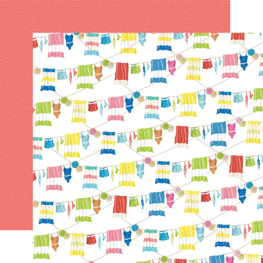 Beach Town Double-Sided Cardstock 12"X12"- Select Style