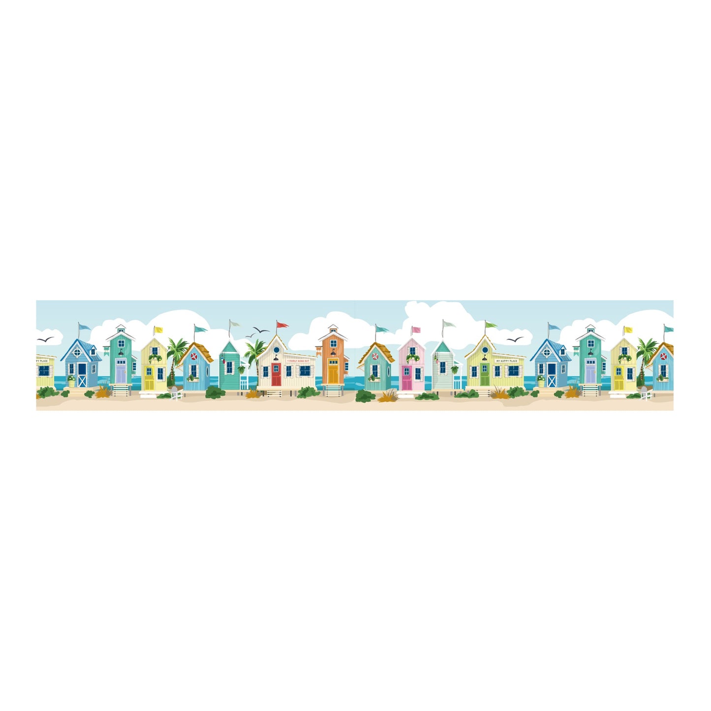 Beach Town Washi Tape 30'-Beach Front Houses