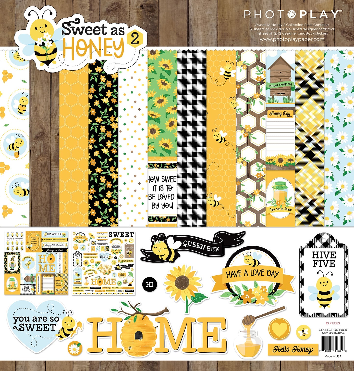 PhotoPlay Collection Pack 12"X12"-Sweet As Honey 2