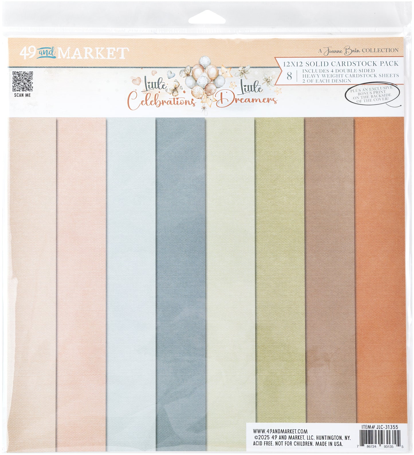 49 And Market Collection Pack Solids 12"X12"-Little Dreamer/Celebrations Solids