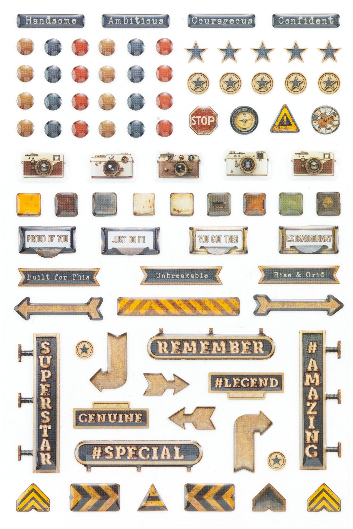 49 And Market Epoxy Stickers-Rust & Revs 2.0