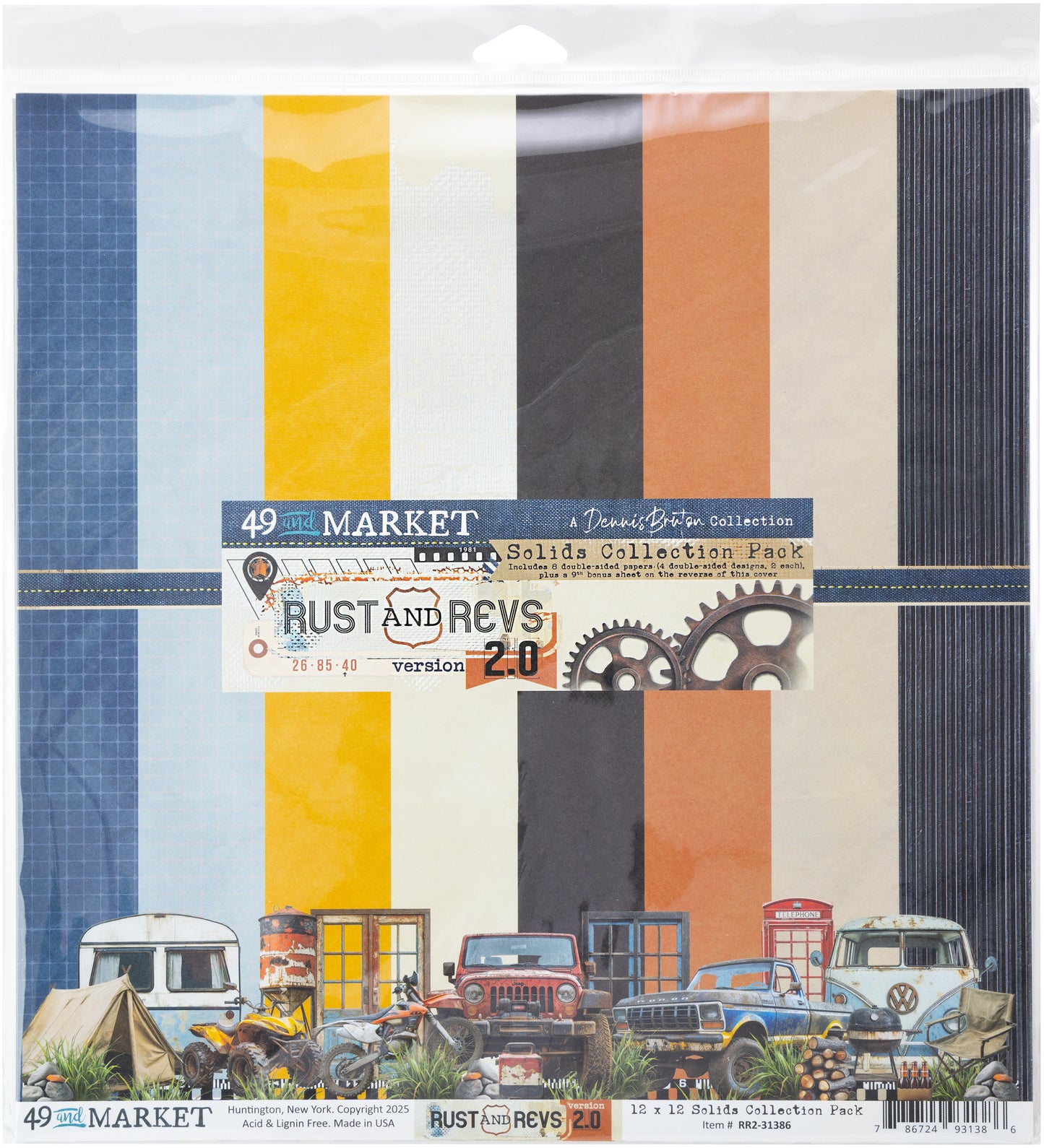 49 And Market Collection Pack Solids 12"X12"-Rust & Revs 2.0 Solids