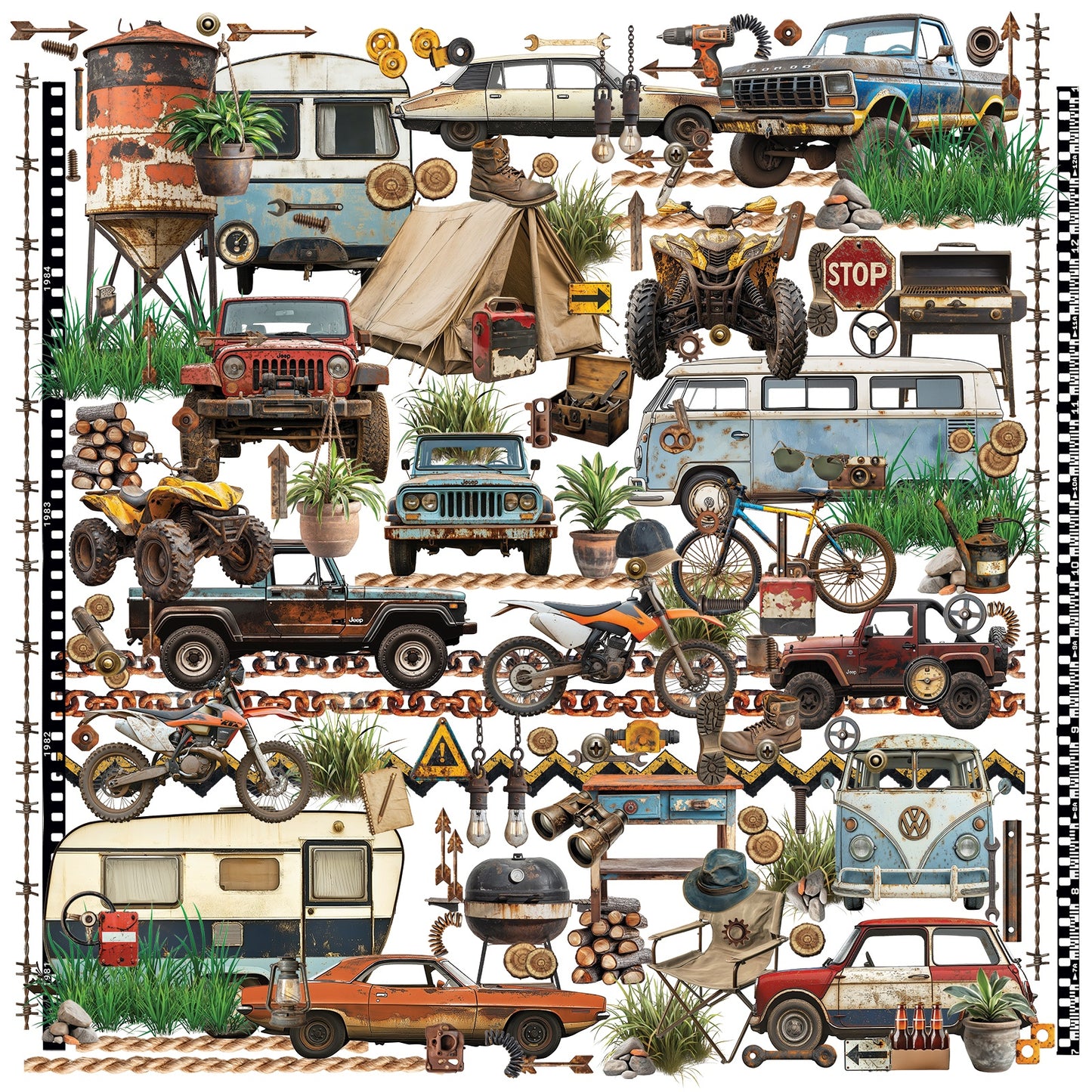 49 And Market Laser Cut Outs-Elements, Rust & Revs 2.0