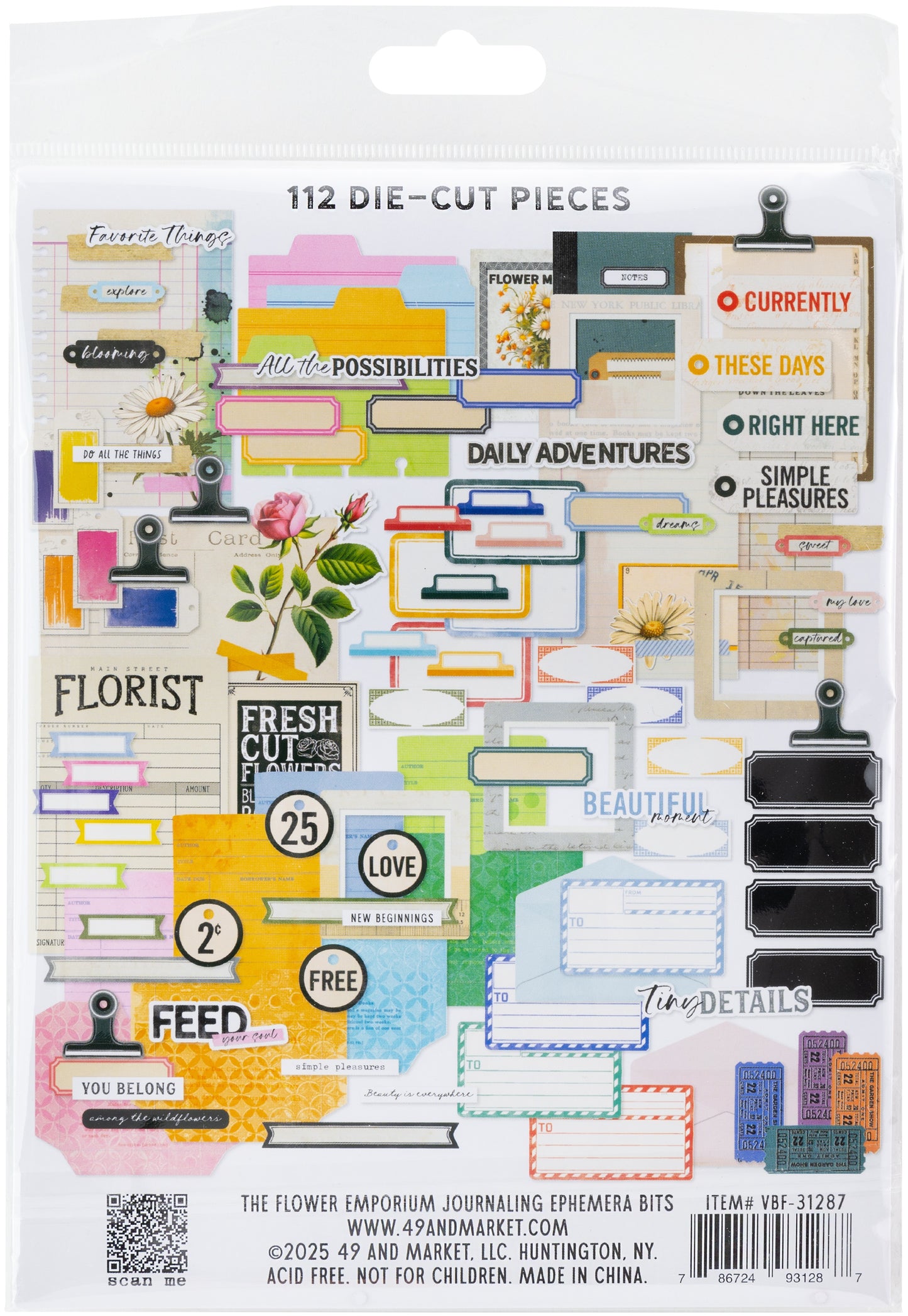 49 And Market Die-Cuts-Journaling, The Flower Emporium