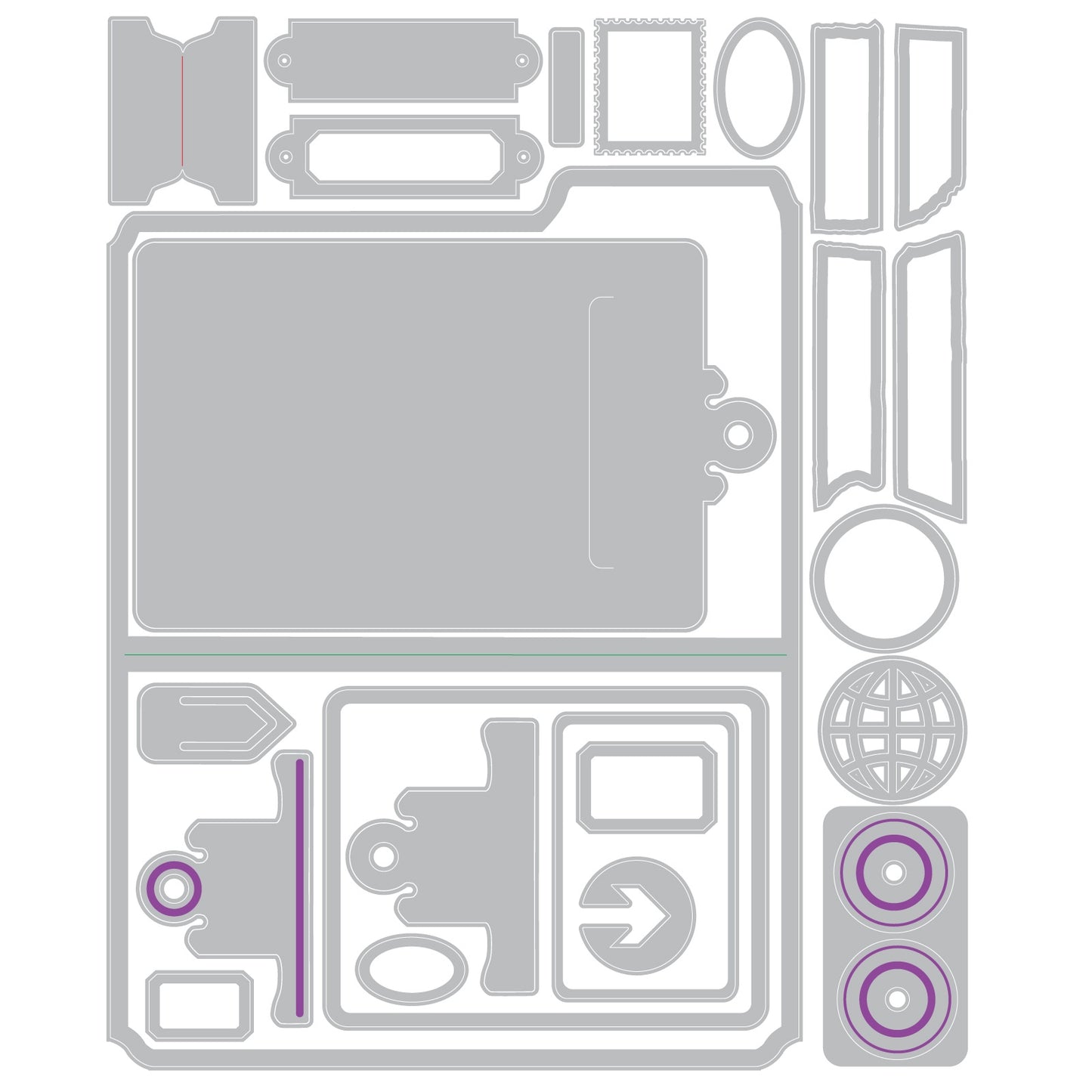 Sizzix Thinlits Die Set 24/Pkg by Tim Holtz-Vault Noteworthy