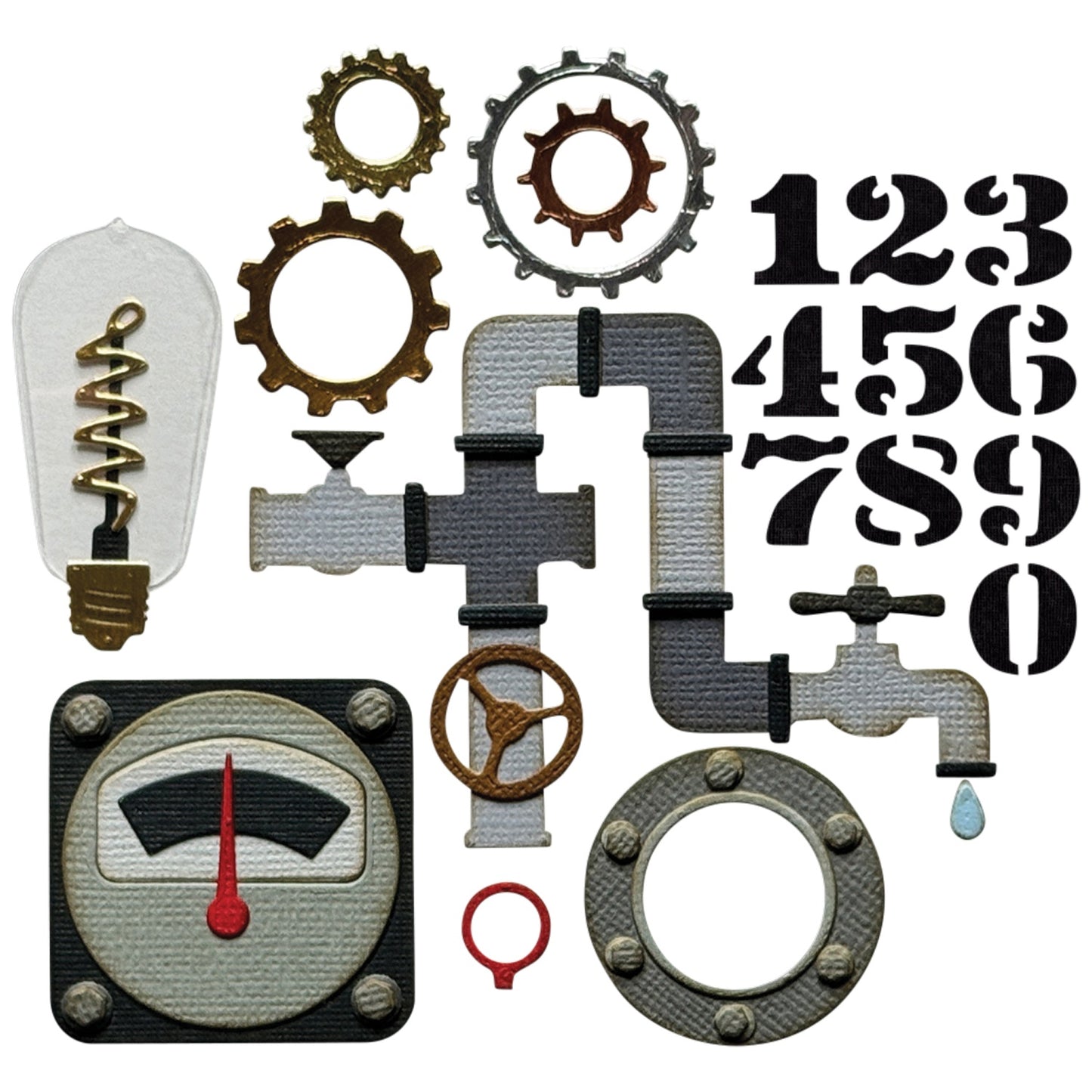 Sizzix Thinlits Die Set 37/Pkg by Tim Holtz-Vault Industrial