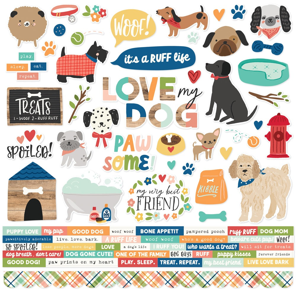 Fur Baby Dog Cardstock Stickers-Fur Baby Dog