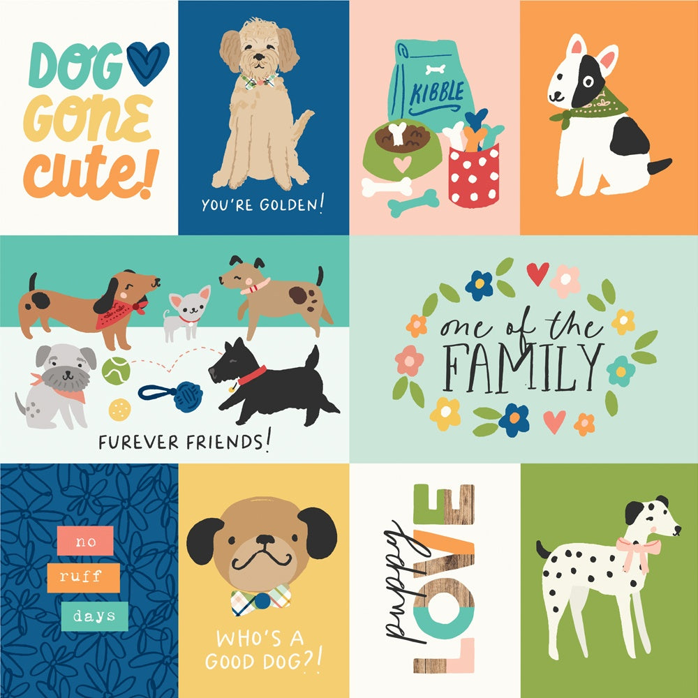 Fur Baby Dog Double-Sided Cardstock 12"X12"-