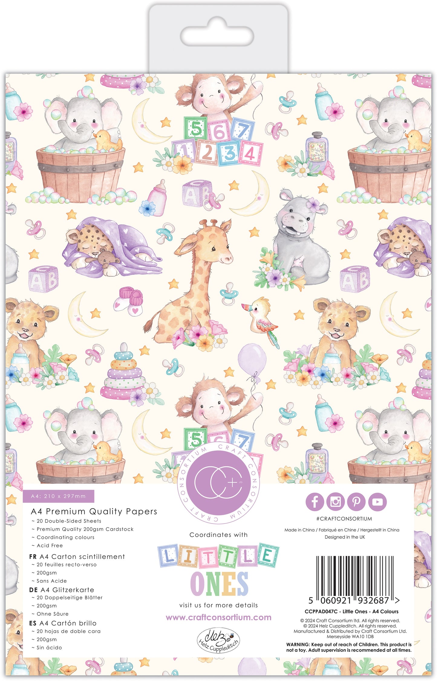 Craft Consortium Premium Paper Pad A4 10/Pkg-Little Ones