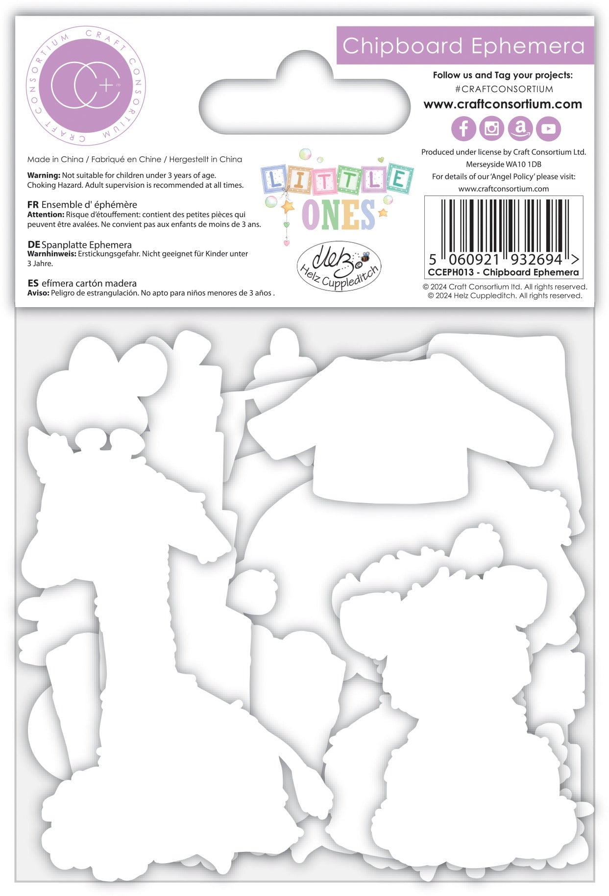 Craft Consortium Chipboard Ephemera 34/Pkg-Little Ones
