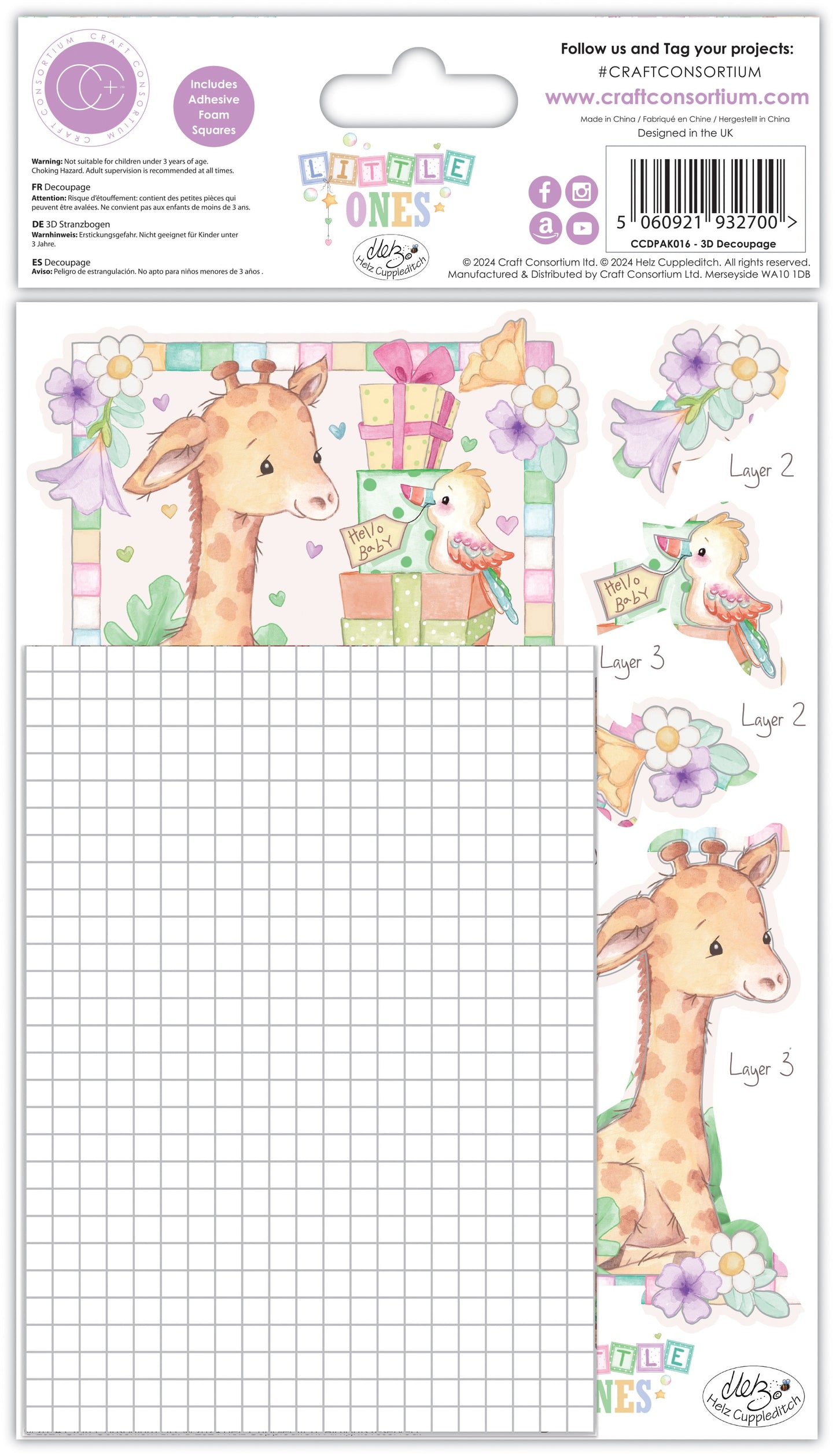 Craft Consortium 3D Decoupage Set-Little Ones