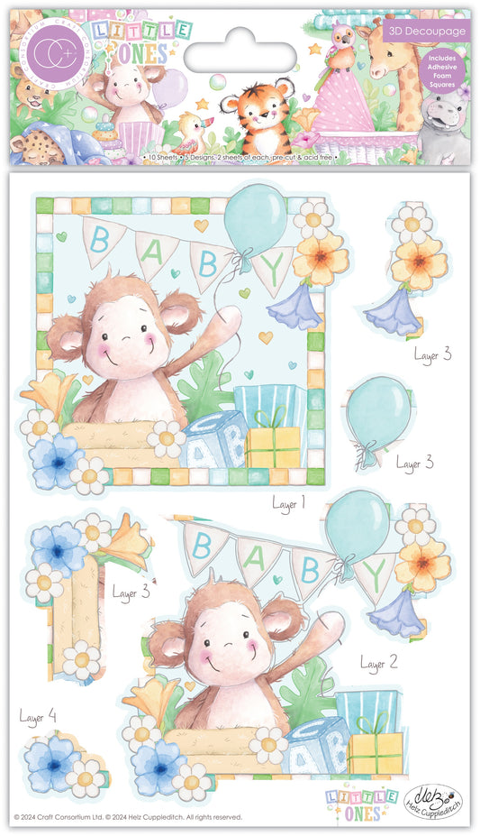 Craft Consortium 3D Decoupage Set-Little Ones