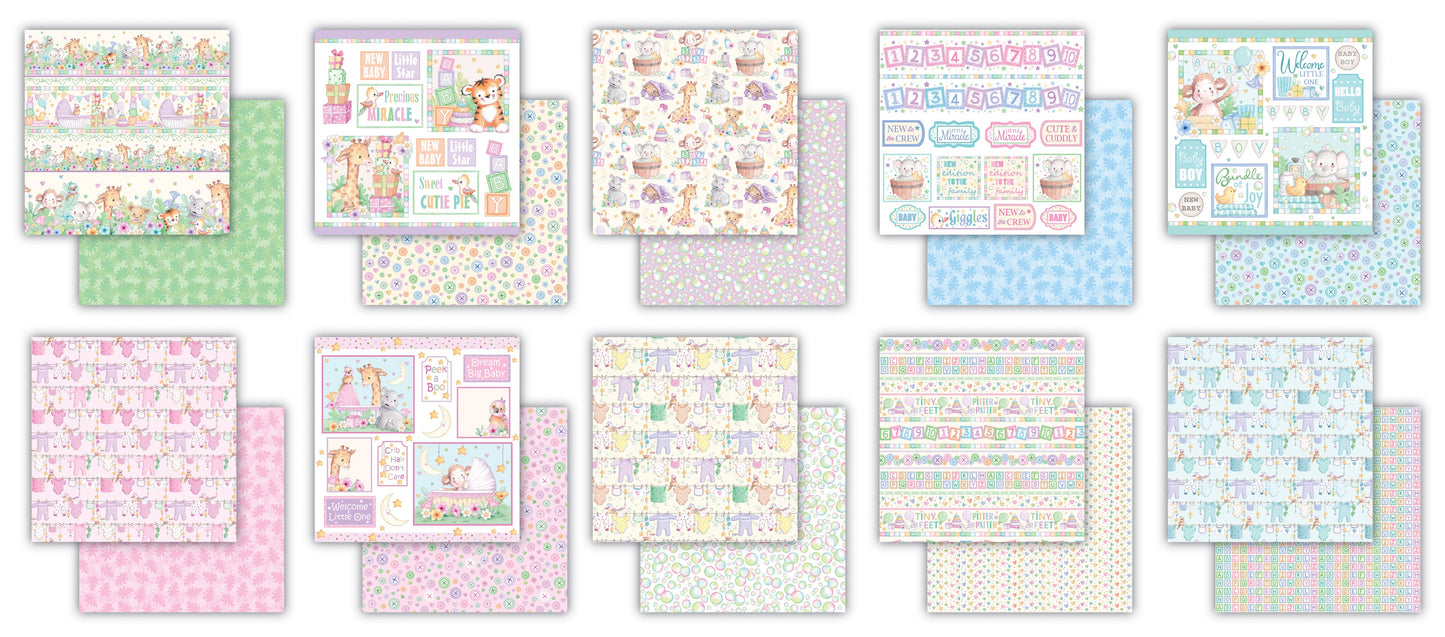 Craft Consortium Double-Sided Paper Pad 6"X6" 40/Pkg-Little Ones, 20 Designs