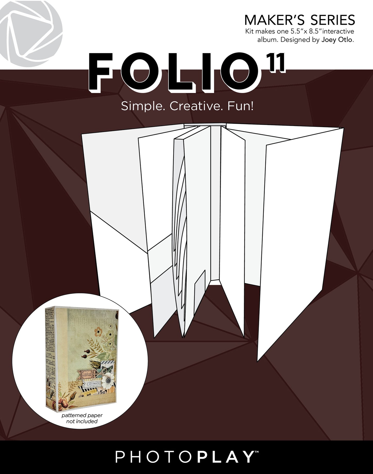 PhotoPlay Folio 5.5"X8.5"-White