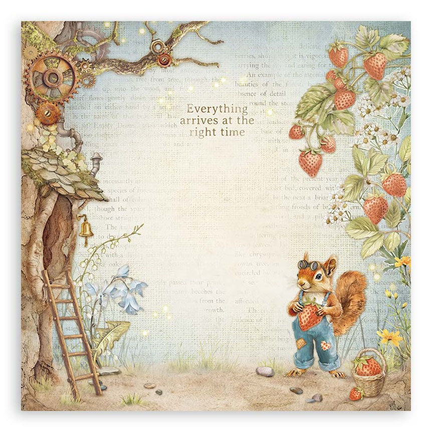 Stamperia Single-Sided Paper Pad 8"X8" 10/Pkg-Hidden Grove, 10 Designs/1 Each