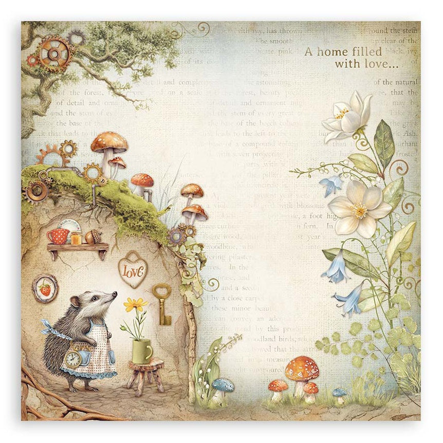 Stamperia Single-Sided Paper Pad 8"X8" 10/Pkg-Hidden Grove, 10 Designs/1 Each