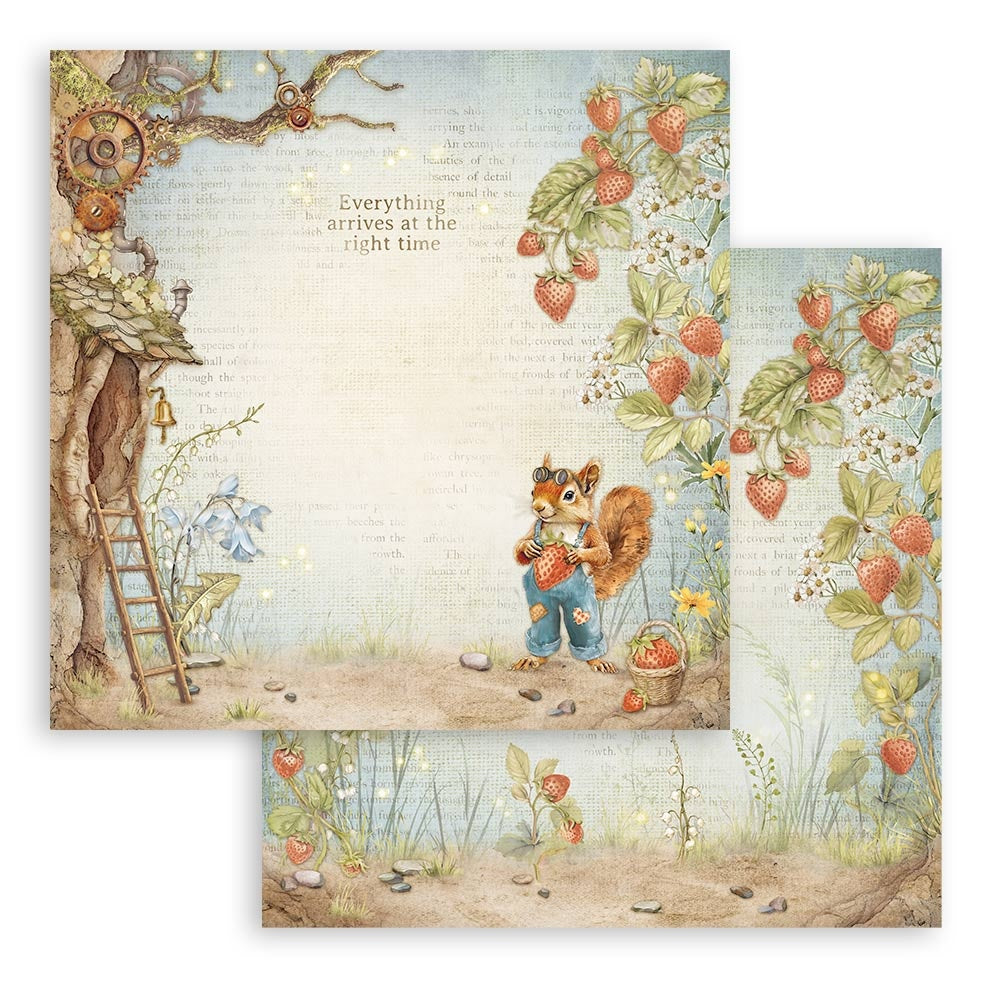 Stamperia Scrapbooking Pad 8"X8" 10/Pkg-Hidden Grove