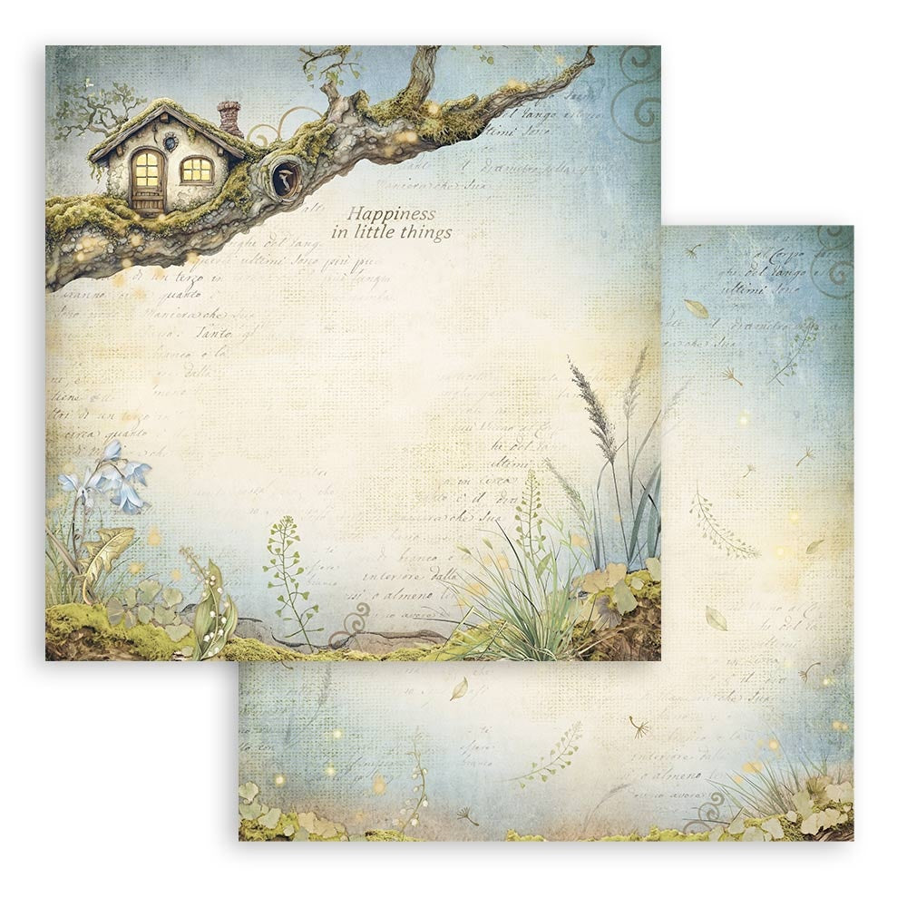 Stamperia Scrapbooking Pad 8"X8" 10/Pkg-Hidden Grove