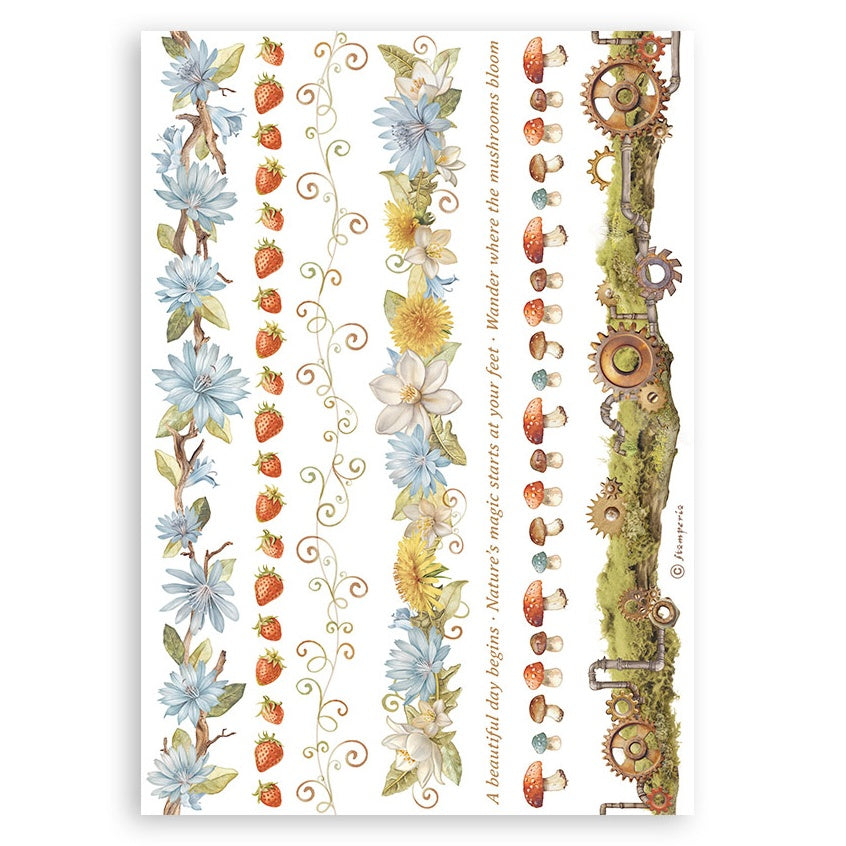 Stamperia A5 Washi Pad 8/Pkg-Hidden Grove
