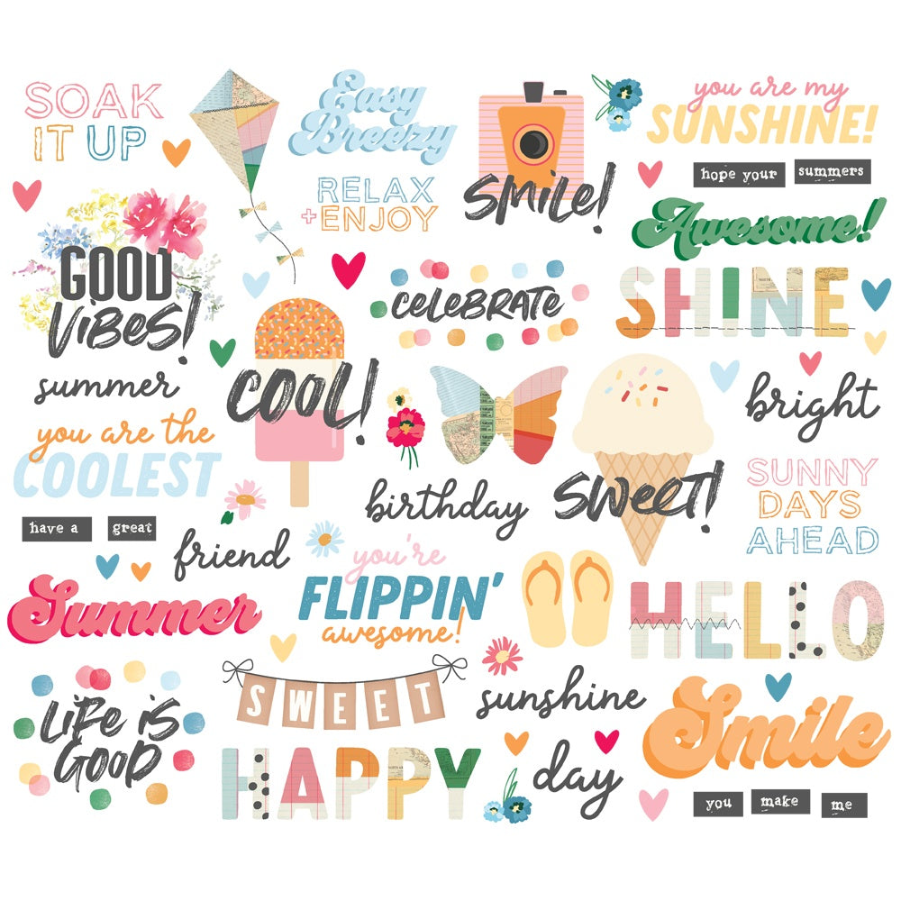 Sunny Days Bits & Pieces 59/Pkg-Sentiment