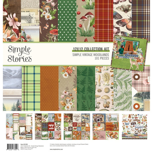 Simple Stories Collection Kit 12"X12-Simple Vintage Woodlands